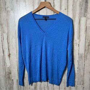 Eileen Fisher Ceil Blue V-Neck Sweater Pullover Womens SIze‎ XS